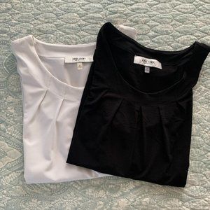 Jones Studio Sleeveless Tops – Lot of 2 – white and black
